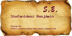 Stefanidesz Benjámin névjegykártya