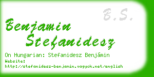 benjamin stefanidesz business card