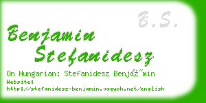 benjamin stefanidesz business card